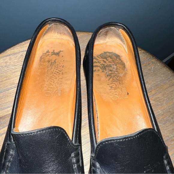 Salvatore Ferragamo Black Leather Loafers - Picture 6 of 10